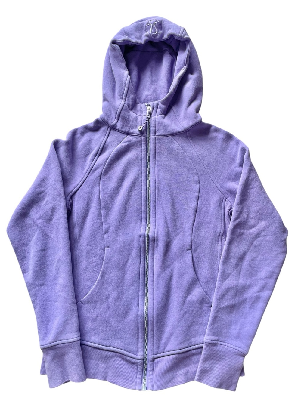Lululemon Scuba Full-Zip Hoodie Dark Lavender Pink Pockets Women’s 6 EUC 118$